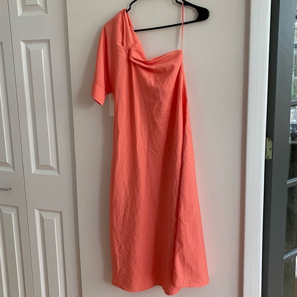 COS Pink Asymmetrical One Shoulder Sundress - Picture 4 of 8